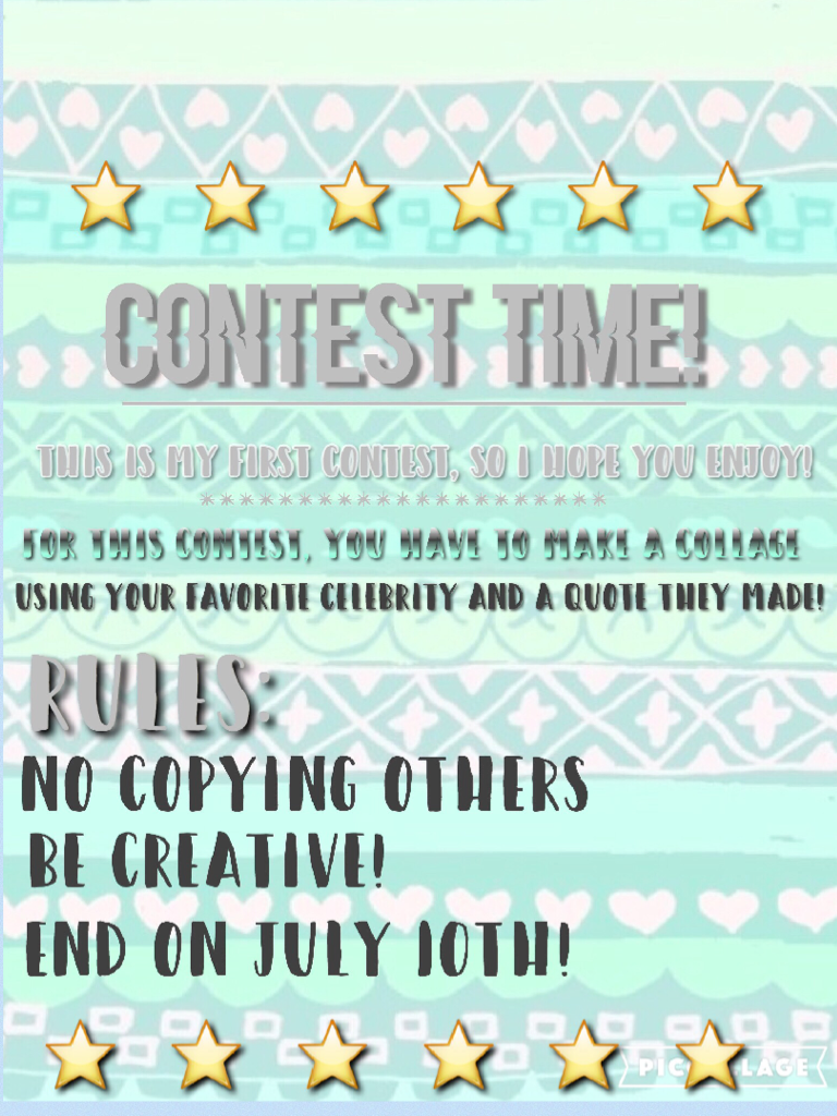 Please enter my first contest! Have fun :) ⭐️❤️❤️😘💕👍🏼