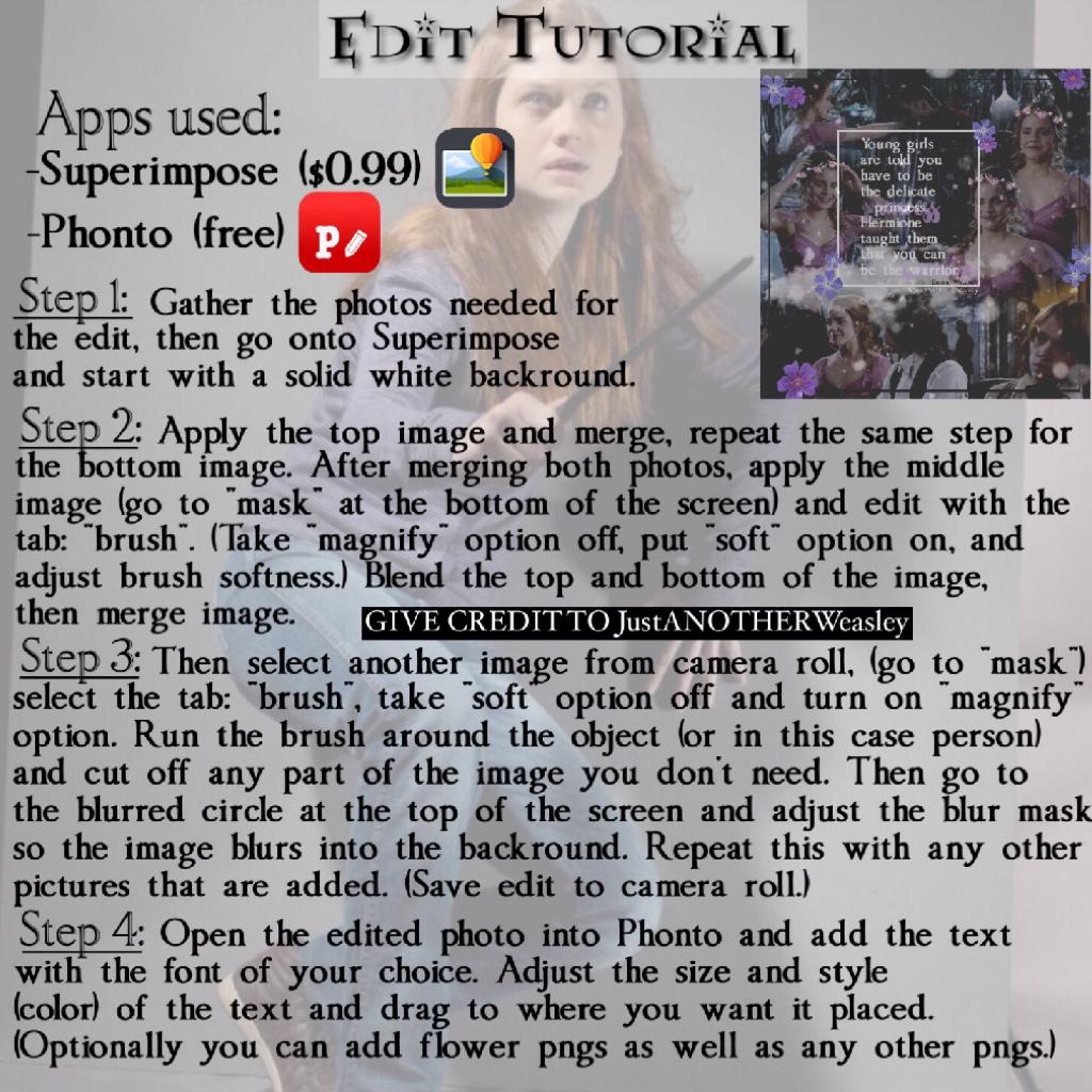 ✨CLICK HERE YALL!✨
So some of you wanted a tutorial for one of the post and so I made one:) and Superimpose is kind of confusing so I mentioned where some tabs were and all👌 AND THIS IS MY FIRST TUTORIAL EDIT SO SORRY IF ITS BAD😂// An💖💖