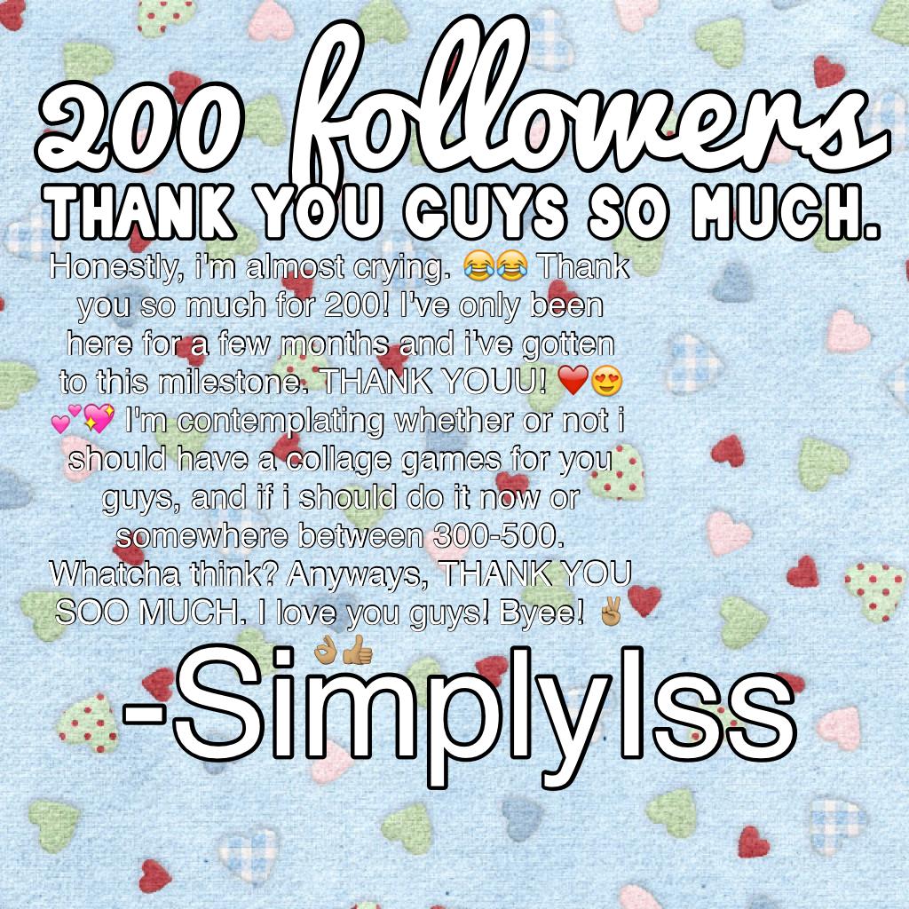 200 followers!!