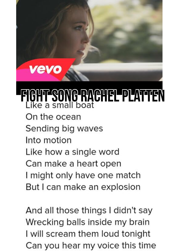 Fight song Rachel Platten
