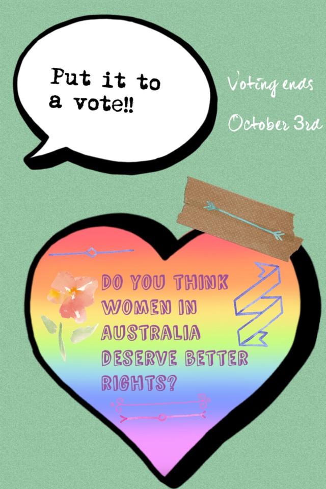 Do you think women in Australia deserve better rights?
