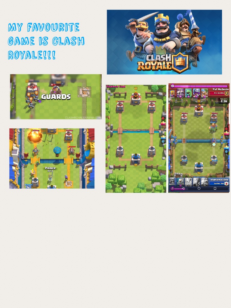 My favourite game is Clash Royale!!!