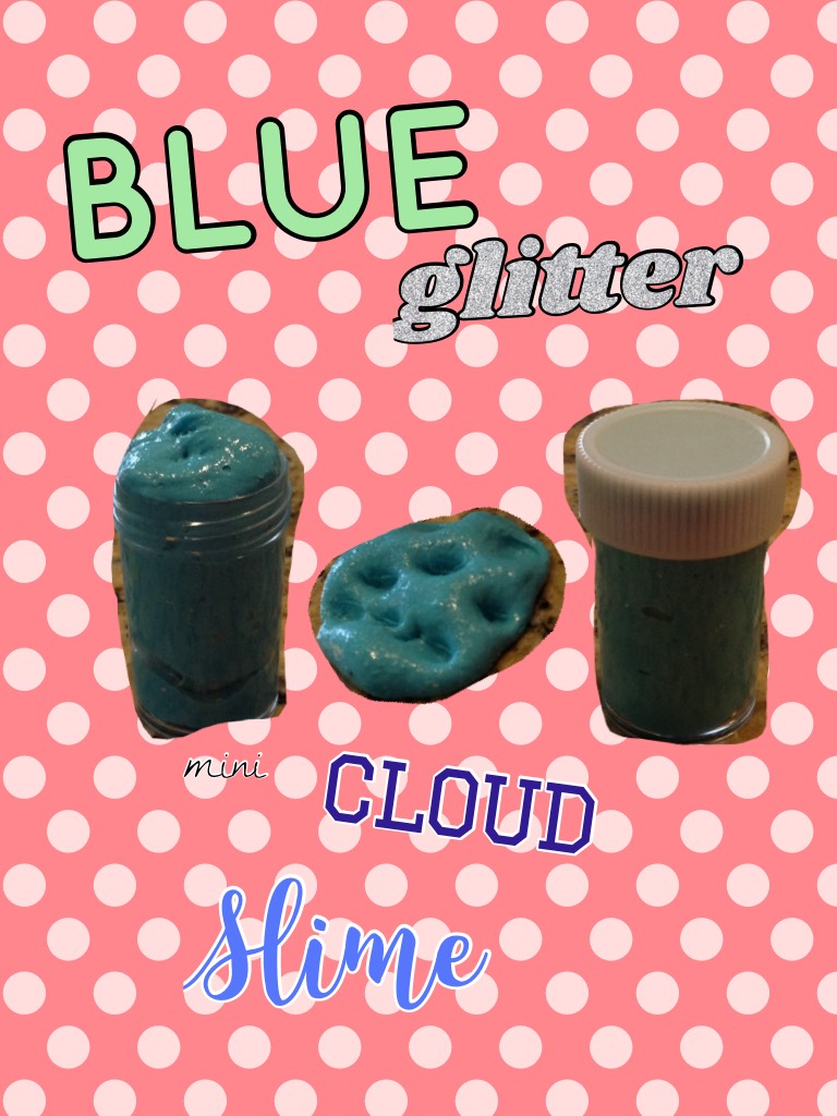 Blue glitter cloud slime
