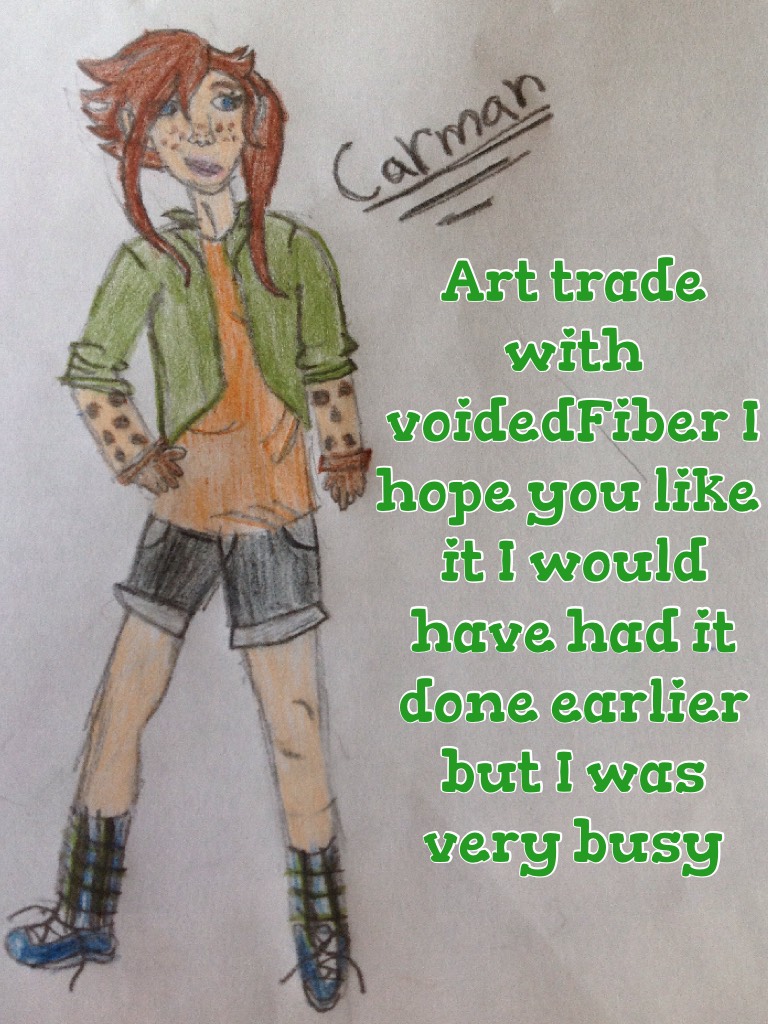 I have improved in drawing people since the last time I drew people. I really like how this turned out also go follow voidedFiber that's who the art is for if you didn't read the post.