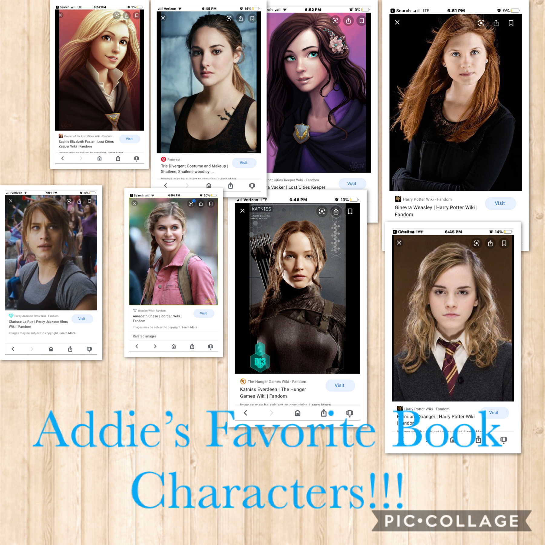 My favorite book characters 💙❤️❣️💕😊💚💜