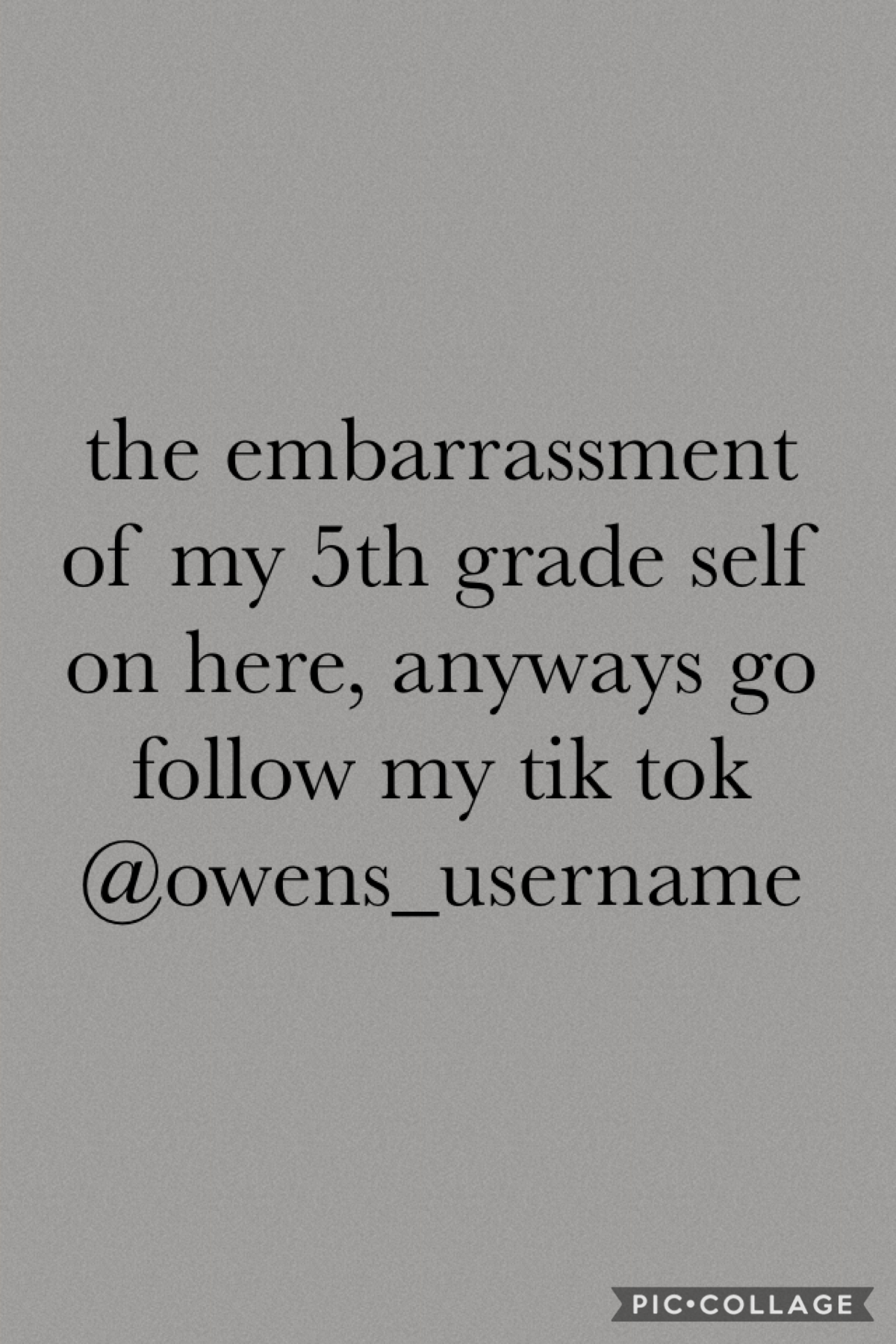 the embarrassment, tik tok- @owens_username