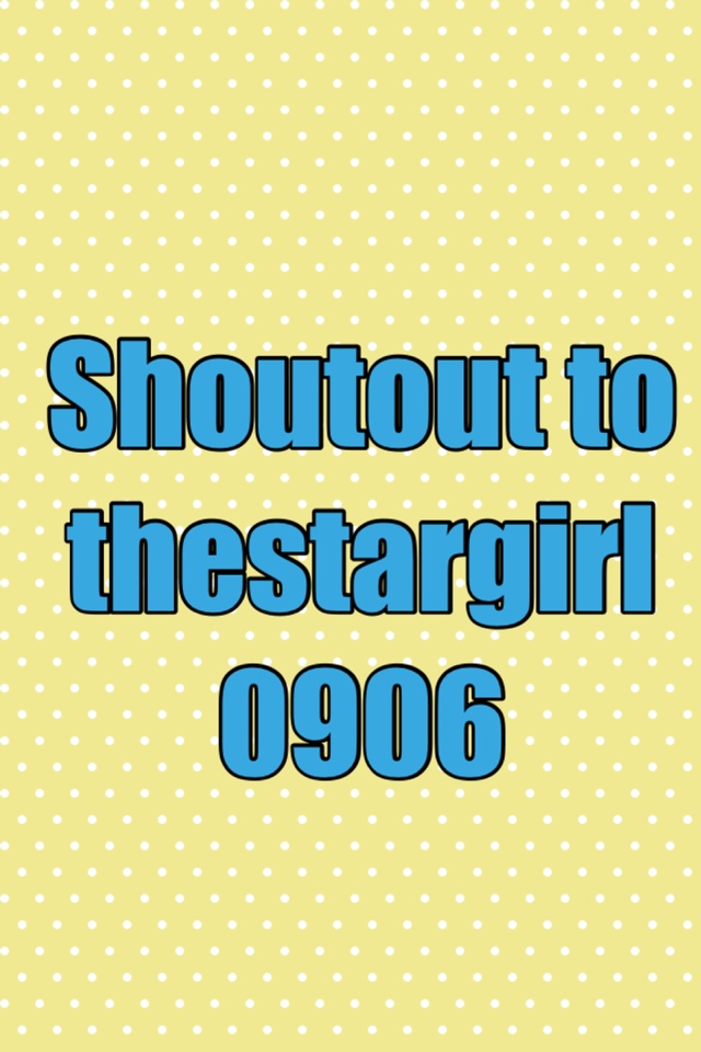 Shoutout to thestargirl 0906