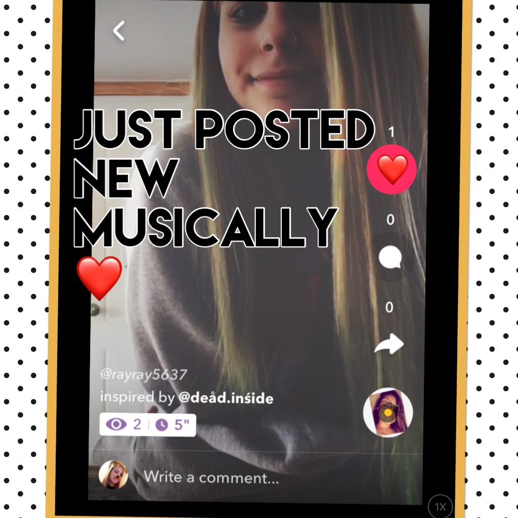 Just posted new musically ❤️ 