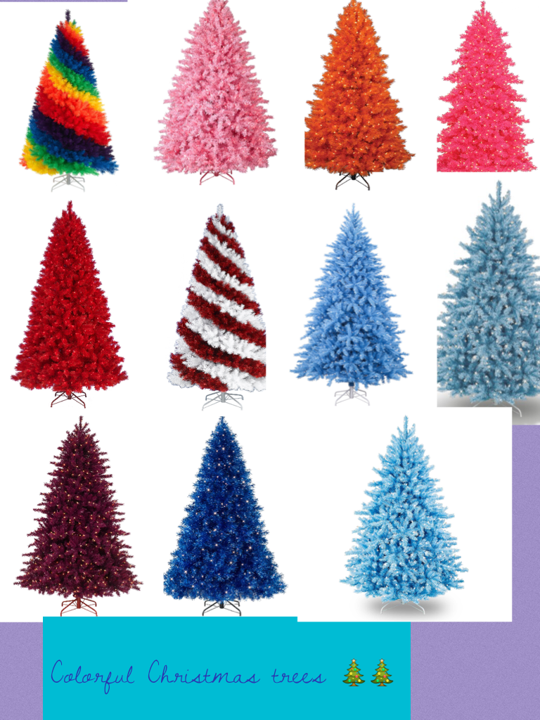 Colorful Christmas trees 🎄🎄