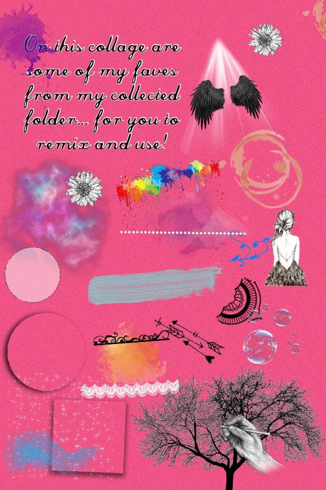 On this collage are some of my faves from my collected folder... for you to remix and use!