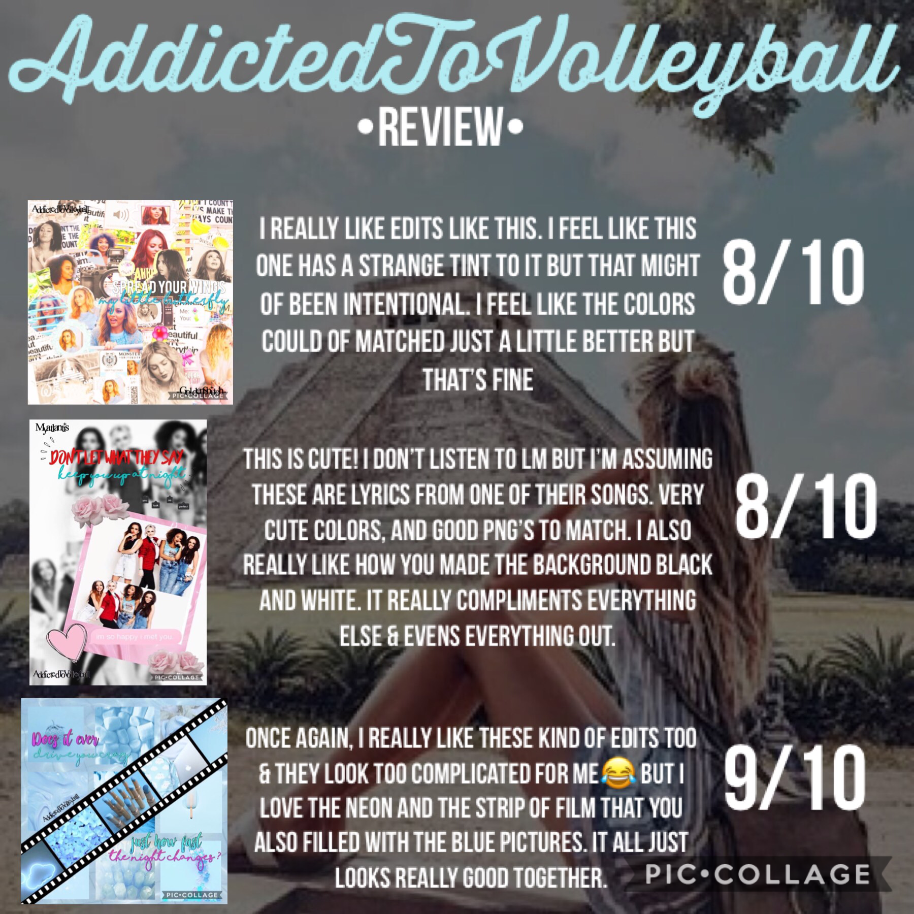 Tap🏐 
Very good! You did great! I love your edits! I had to pick some of your older collages bc you had a LM theme going on & I didn’t want to judge only LM.😅 Next person on my list is @wjomulti. Also, if you use any of my quotes, BG’s, or pngs I would li