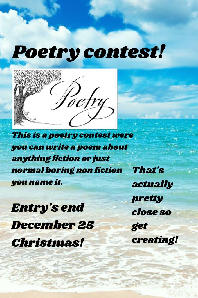 Poetry contest!