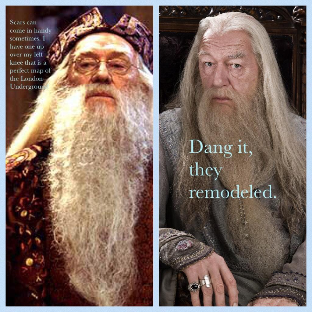 Dumbledore first movie/book VS. Dumbledore sixth movie/book