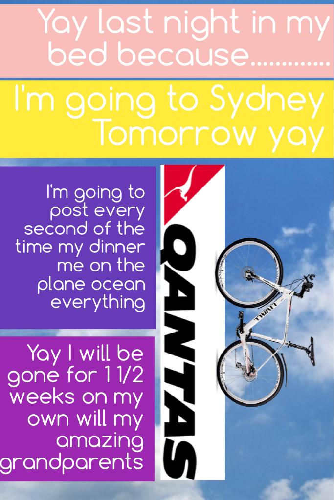 I'm going to Sydney 