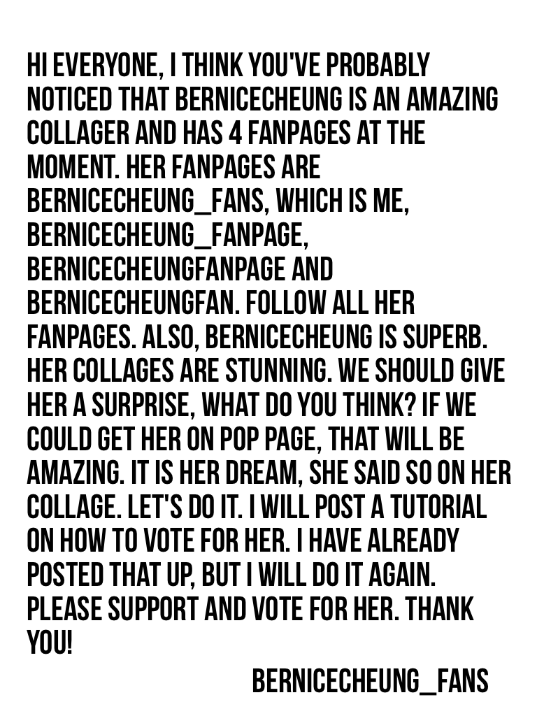BerniceCheung on pop page