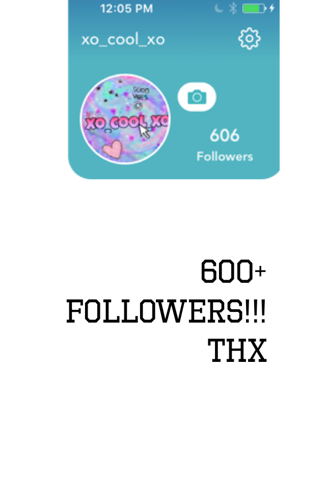 600+ followers!!! Thx