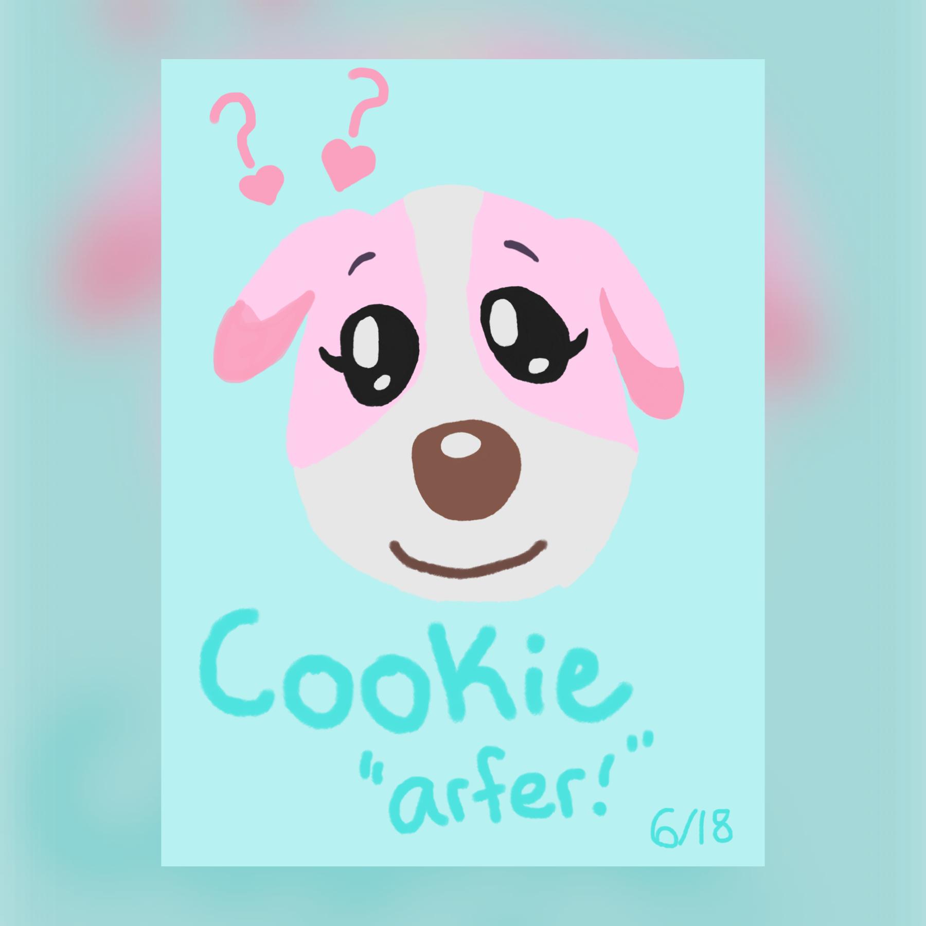Fan art of Cookie from animal Crossing!