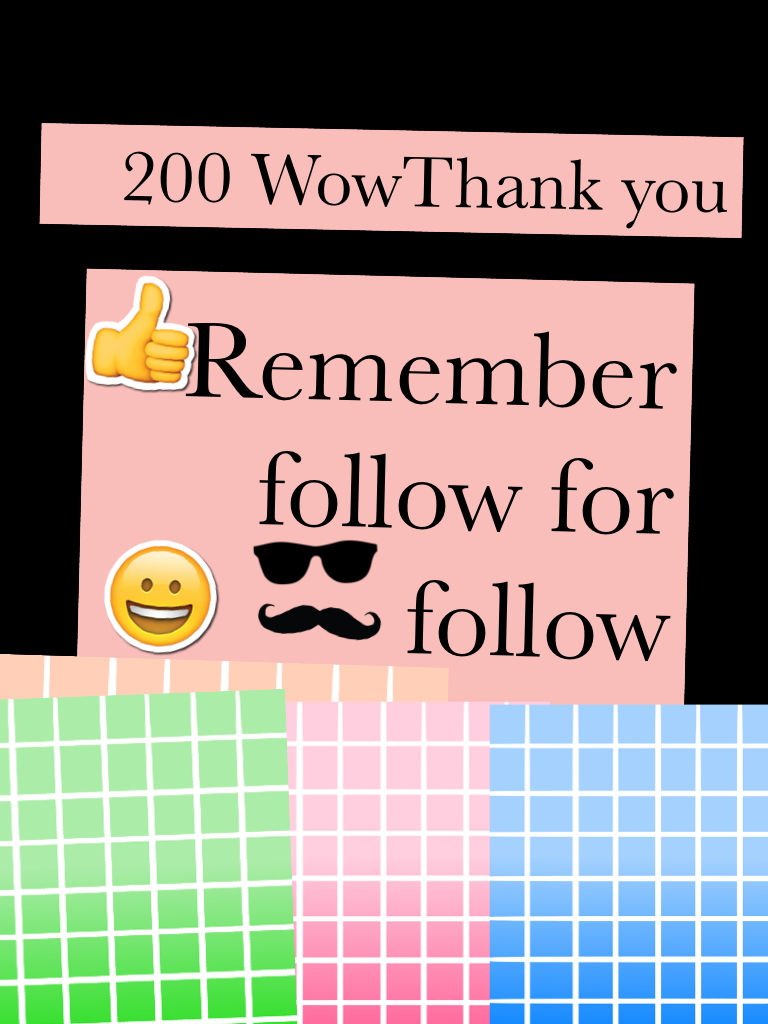 Remember follow for follow