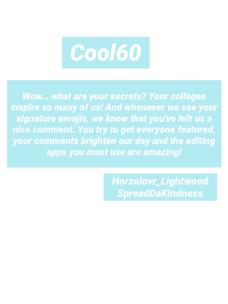 #Cool60💕💕 // tysm to Horzelovr_Lightwood for nominating cool60! ~ Izzy 🍍
