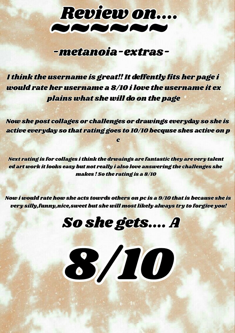 Here is another review on -metanoia-extra- let's see how she did ! Go follow on my main account I post many collages i upload everyday !!! The account is Lemon_swirl!