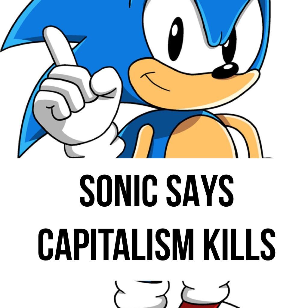 "capitalism kills" ~ sonic