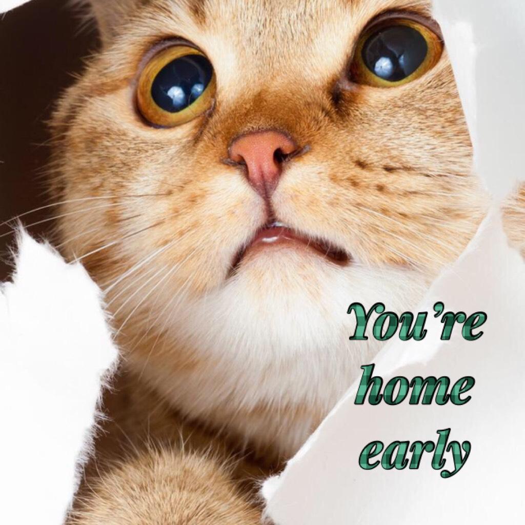 You’re home early