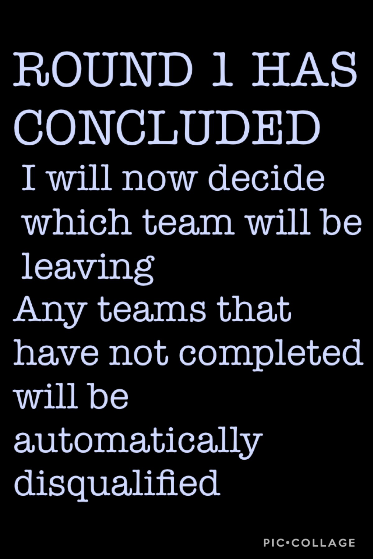 Tap
I am so sorry to any teams that have not completed , but you may be disqualified. Please post what you have so far if you haven’t completed . Remix on the post xxx