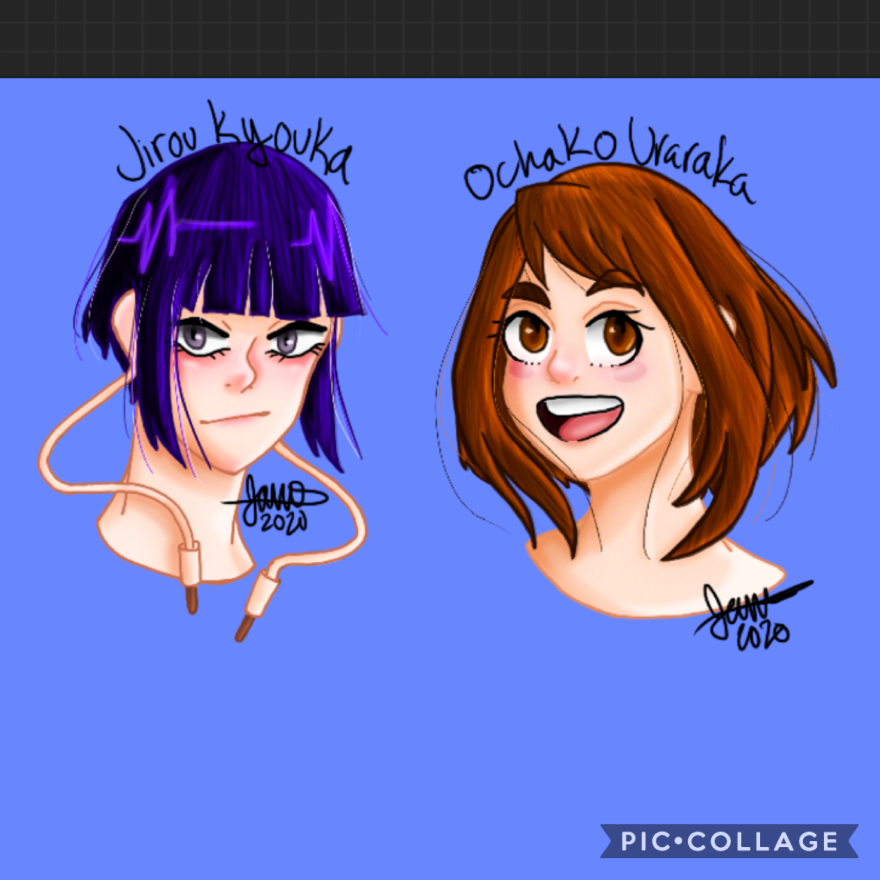 hi i disappeared here’s a drawing of Uraraka and Jirou from MHA. imma draw the rest of the 1-A girls on here at some point 