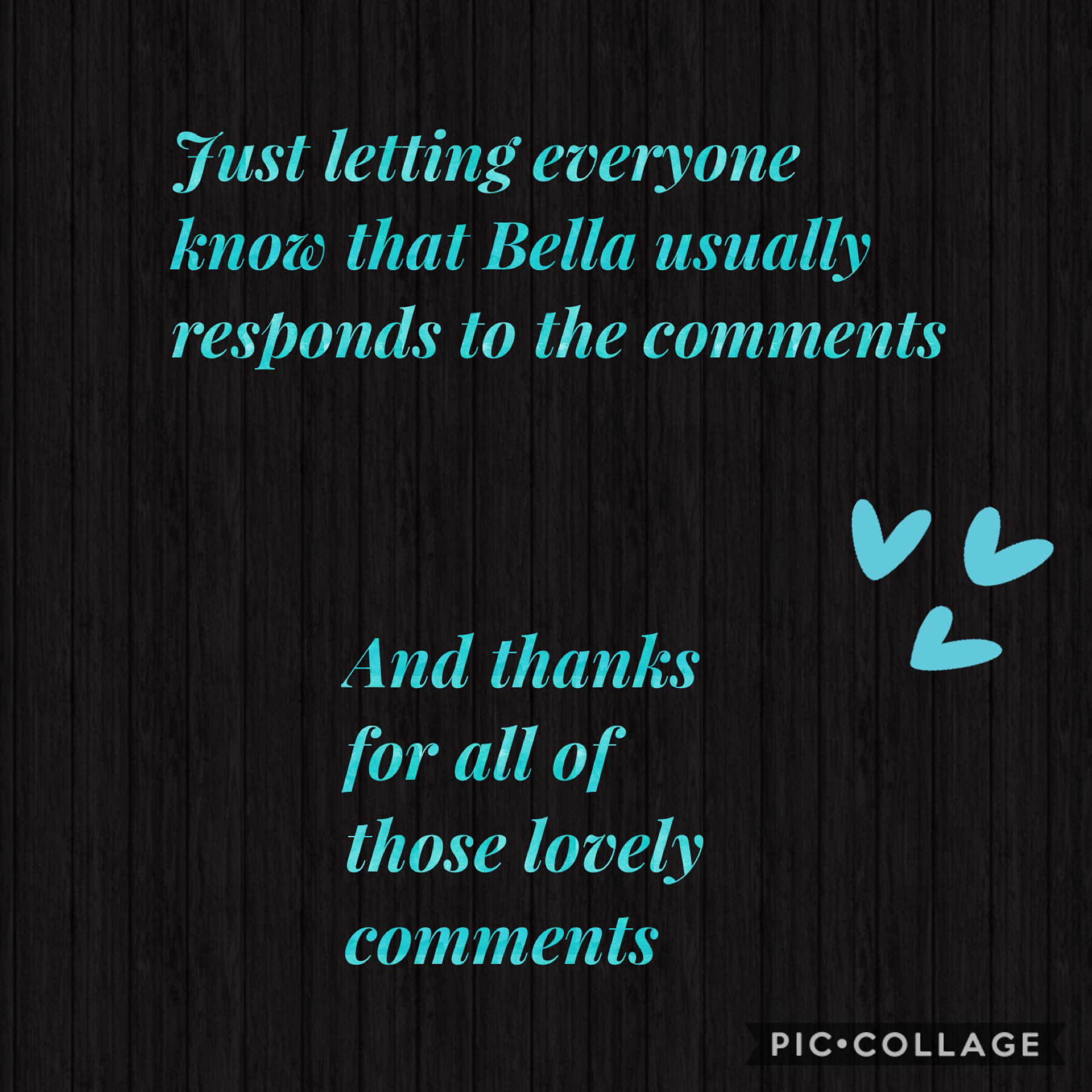 Thanks! ~Bella