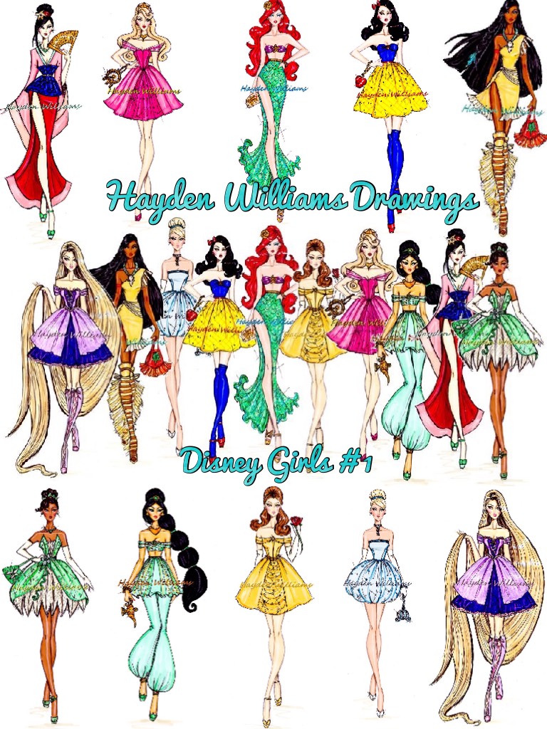 Hayden Williams Drawings Disney Girls #1