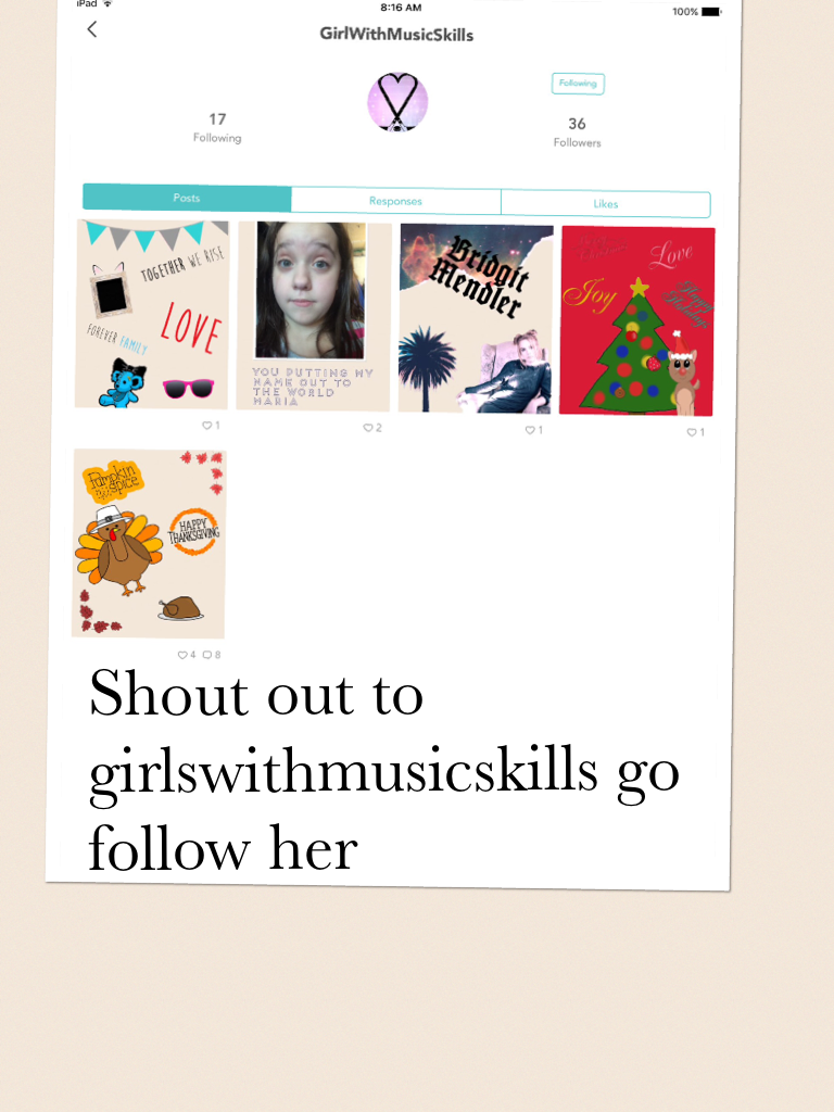 Shout out to girlswithmusicskills go follow her