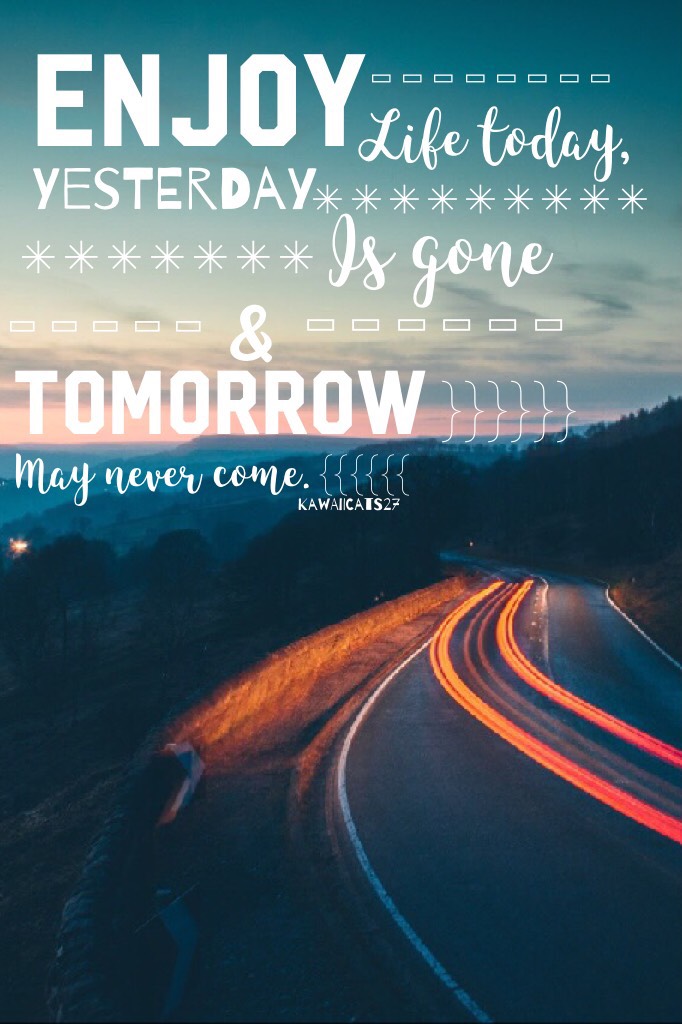 🌫TAP🌫

Tried out a sorta new style. Do y'all like it? Rate! QOTD: which would u rather change, ur past or future? AOTD: Future!
Tags:
#Leila101Account , #Leila101collage , life, life quotes, enjoy, pconly, future, quotes.