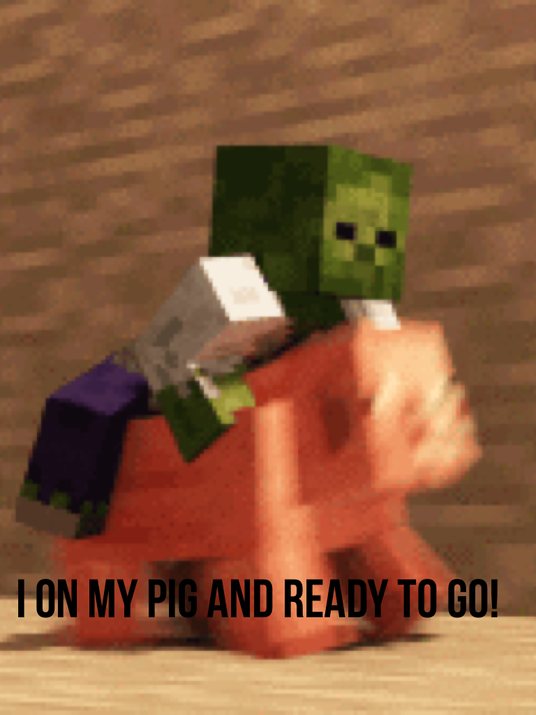 I on my pig and ready to go!
