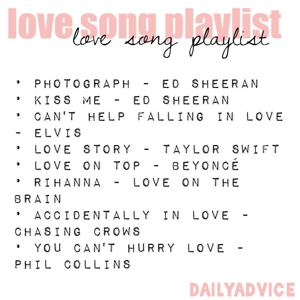 love song playlist