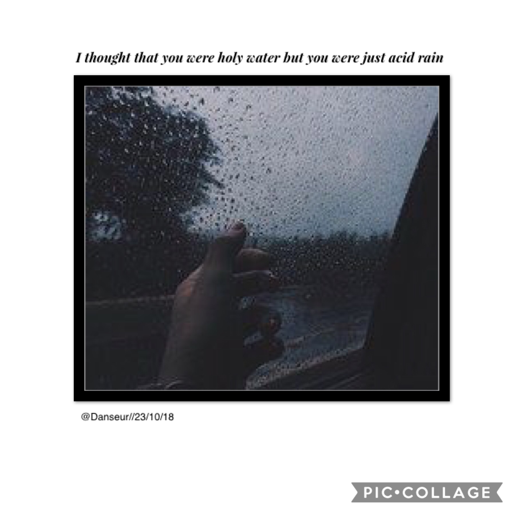 🖤tap🖤
🎶Acid Rain- Thomston
My crush asked me out today 💞
New theme! I deleted and re-uploaded my newest collages with a white barrier, gonna start doing that!  Listen to this song please, it’s so good 
Bye -Danseur ❤️
