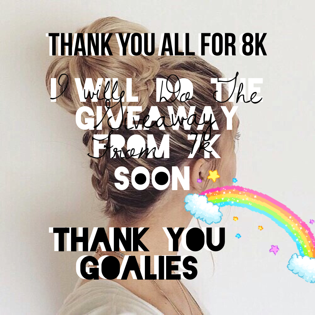 THANK YOU ALL SO MUCH😭 IM CRYING WITH HAPPINESS TYSM GOALIES😭😋😛😗