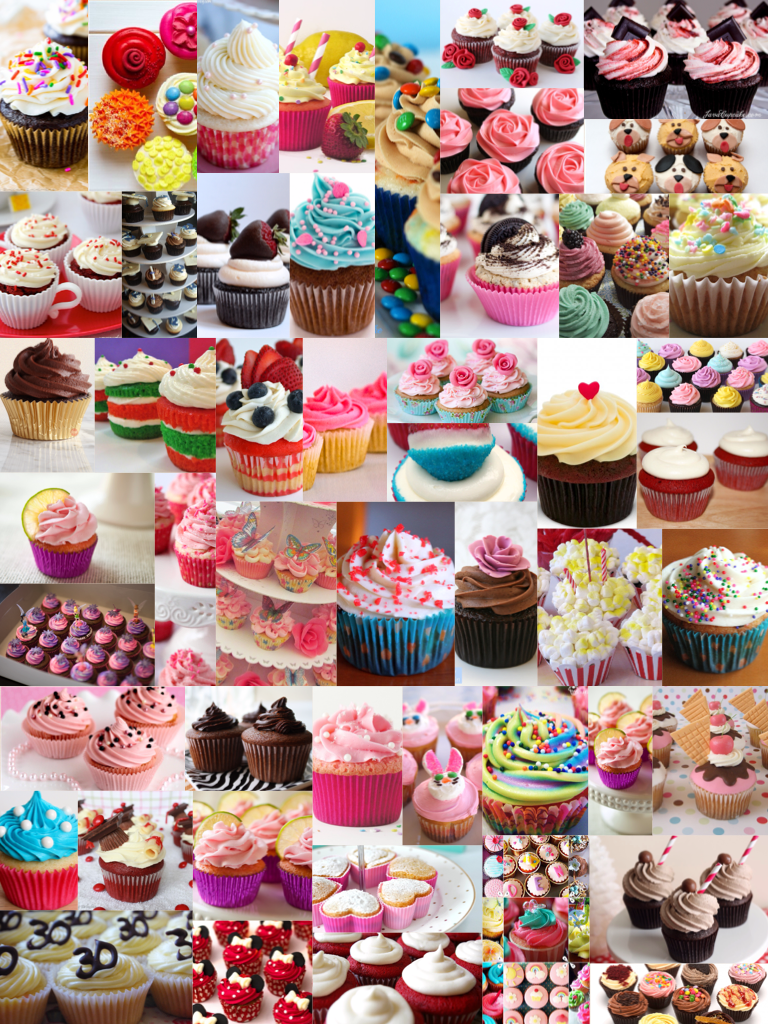You just saw 50 pictures of cupcakes in one foto