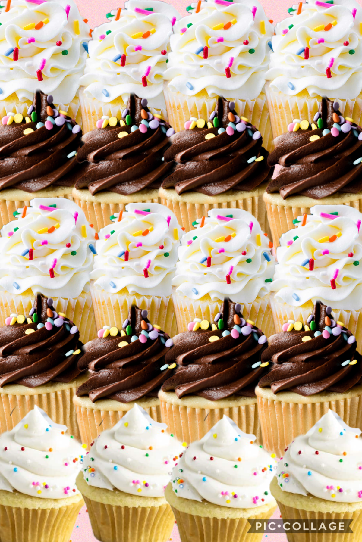 Some hand cutout cupcakes for your wall paper