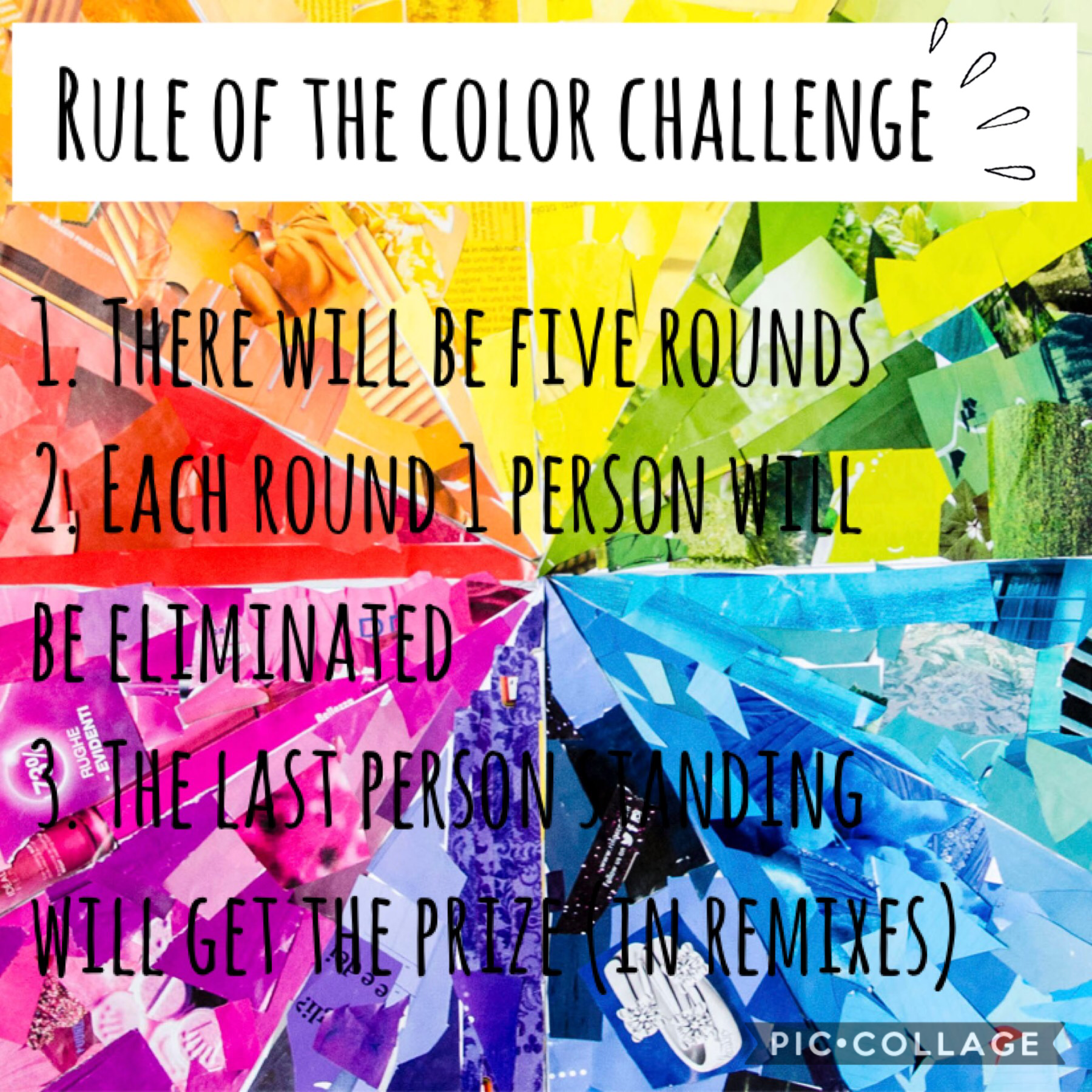Rules to the color challenge🌈