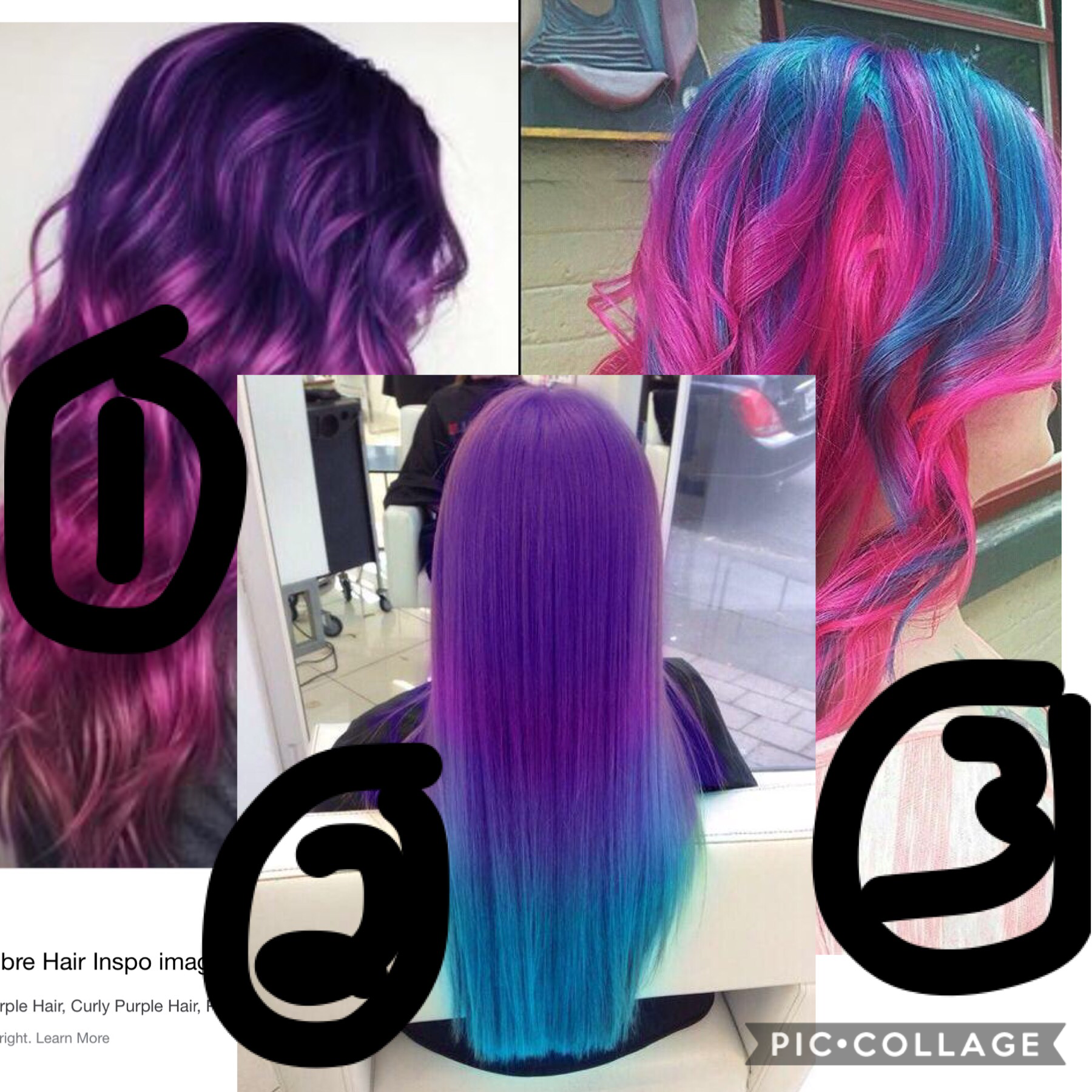 💜💙💗 I’m soon ganna dye my hair these are the choices I have come down to opinions!!??