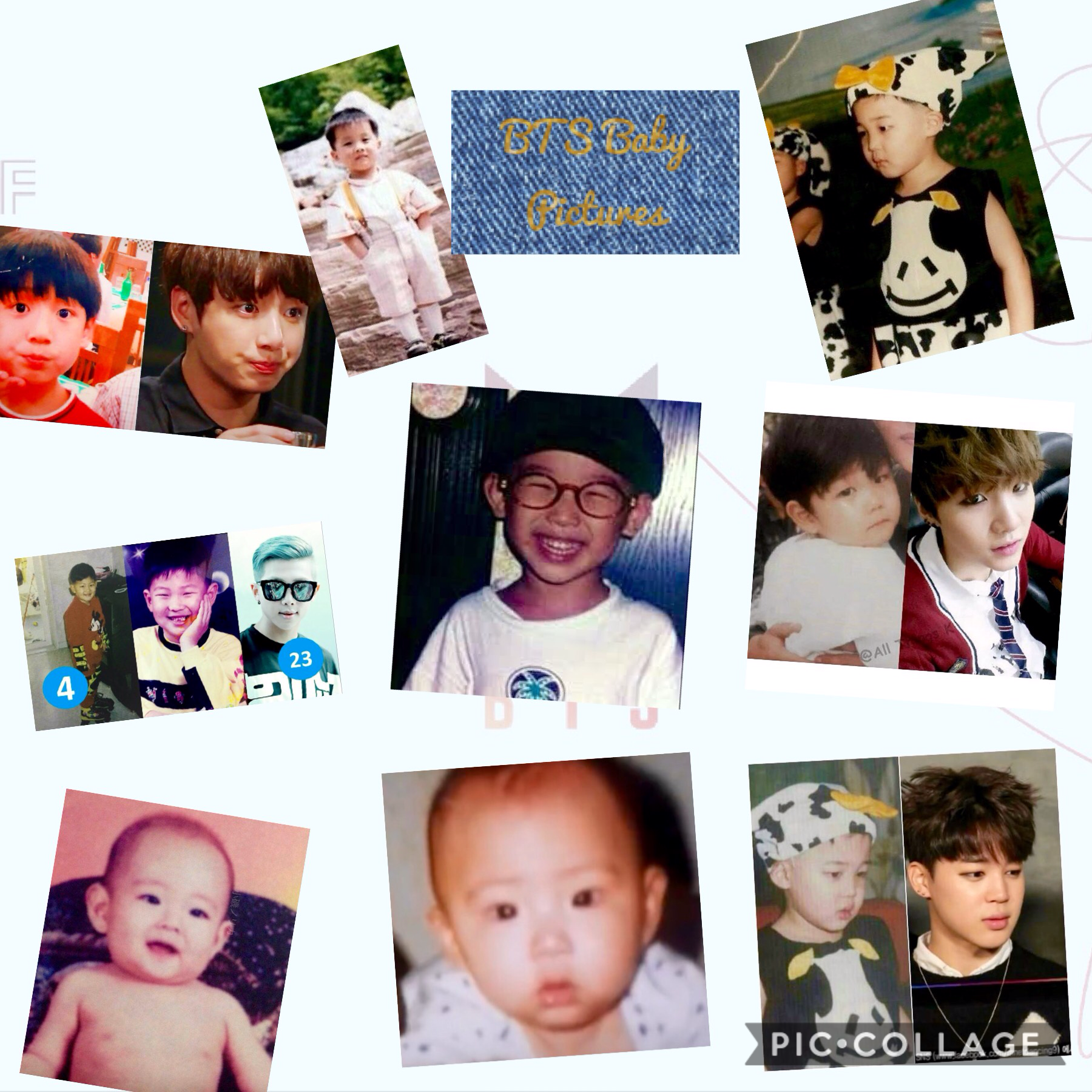 Idk why....They're baby pics!💜💜💜Of 방탄소년단!#ARMY#BTS#방탄소년단#LYANSWER suga's so 
cute!