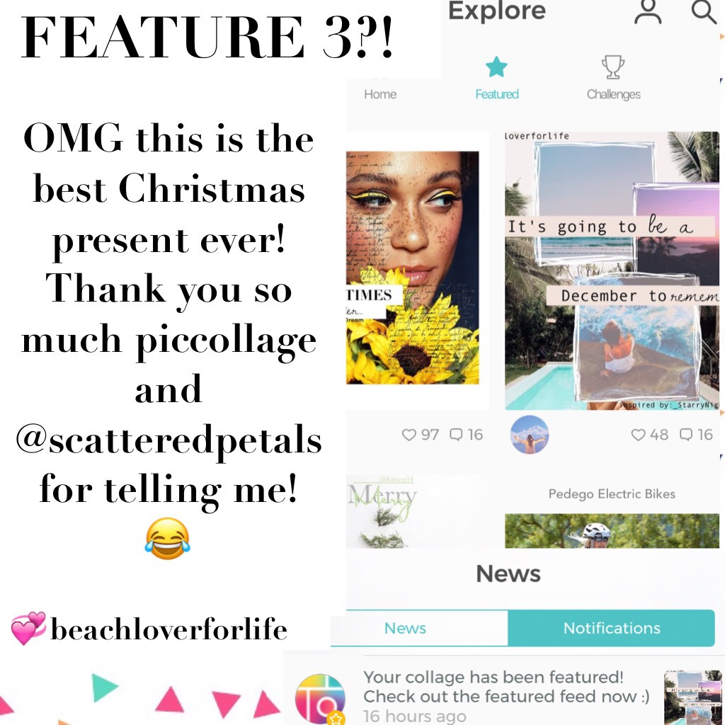 FEATURE 3?! THANK YOU PICCOLLAGE!!😱💞😘
