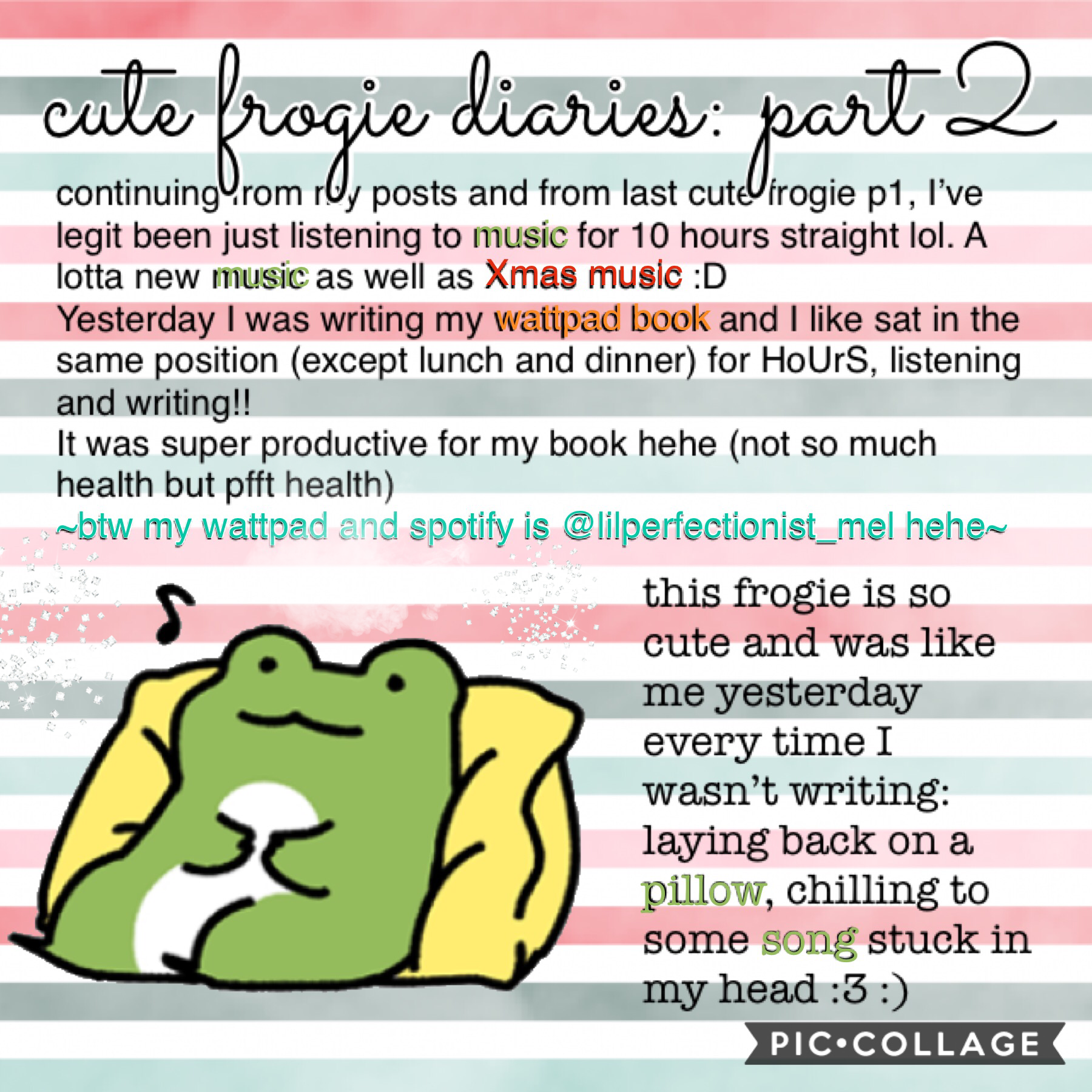 cute frogie diaries 2 🐸 
today’s vibe: music, books, and as always cute frogs doing human activities 😜🐸🎶📖 [24/12]