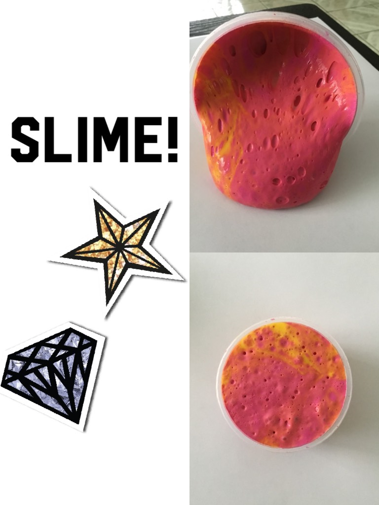 SLIME! $4 
Yellow- jiggle lemon slime, Pink- fluffy candy slime  