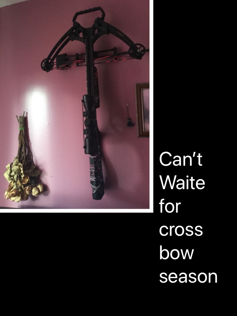 Can’t Waite for cross bow season 