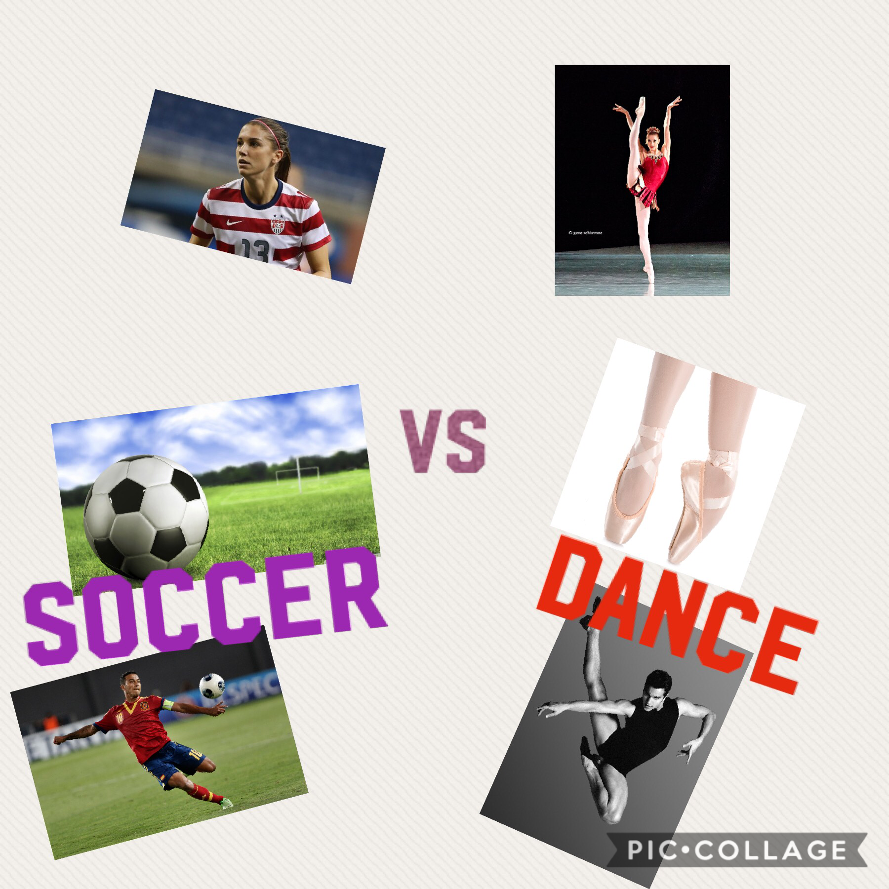 ⚽️ soccer vs 💃🏻 dance