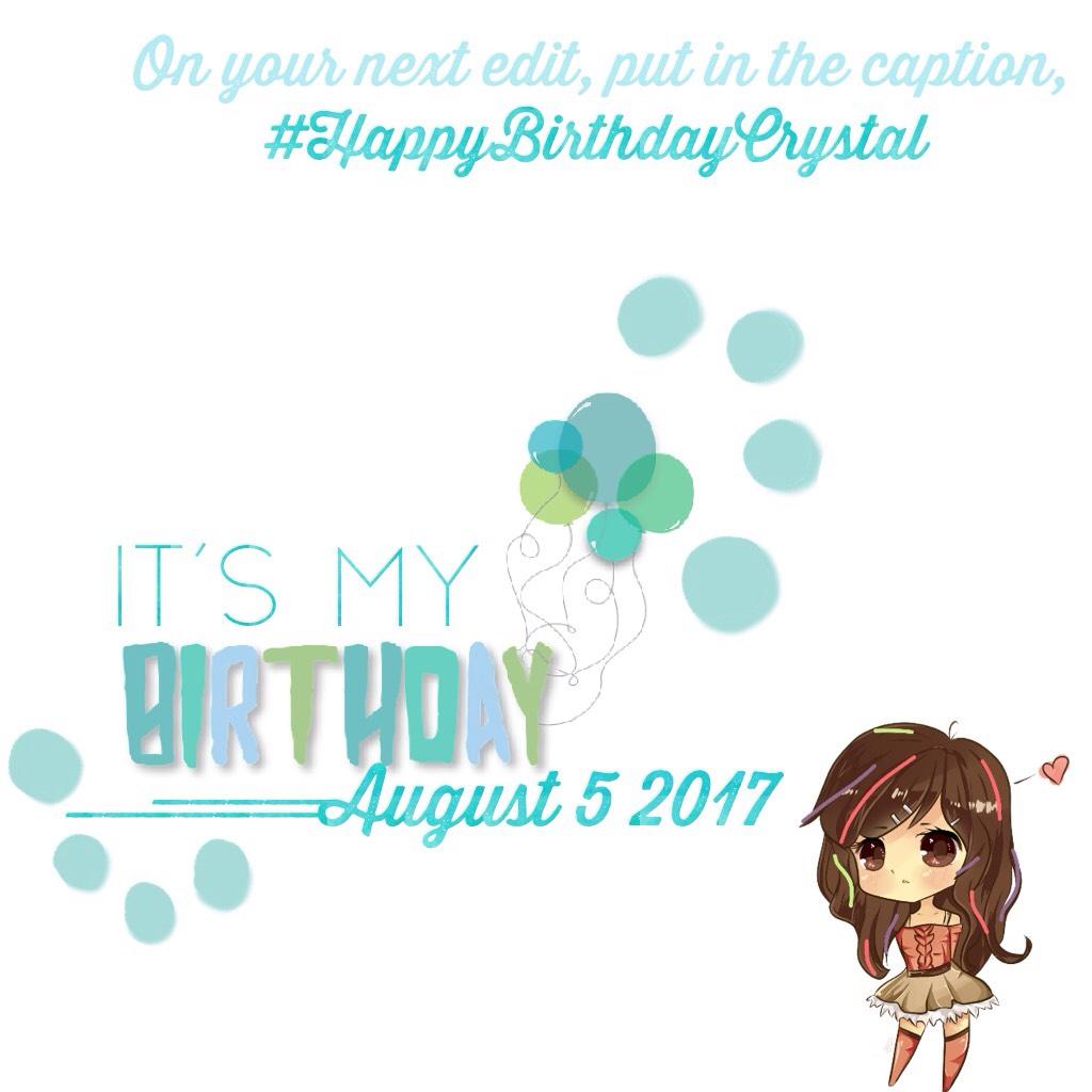 8.5.17//TAP
🎉OML IT'S MY BIRTHDAY🎉
🎉Please do the caption thing it would be a true 🎁(gift)🎉
🎉Tried to make a really nice edit for my birthday..rate?🎉