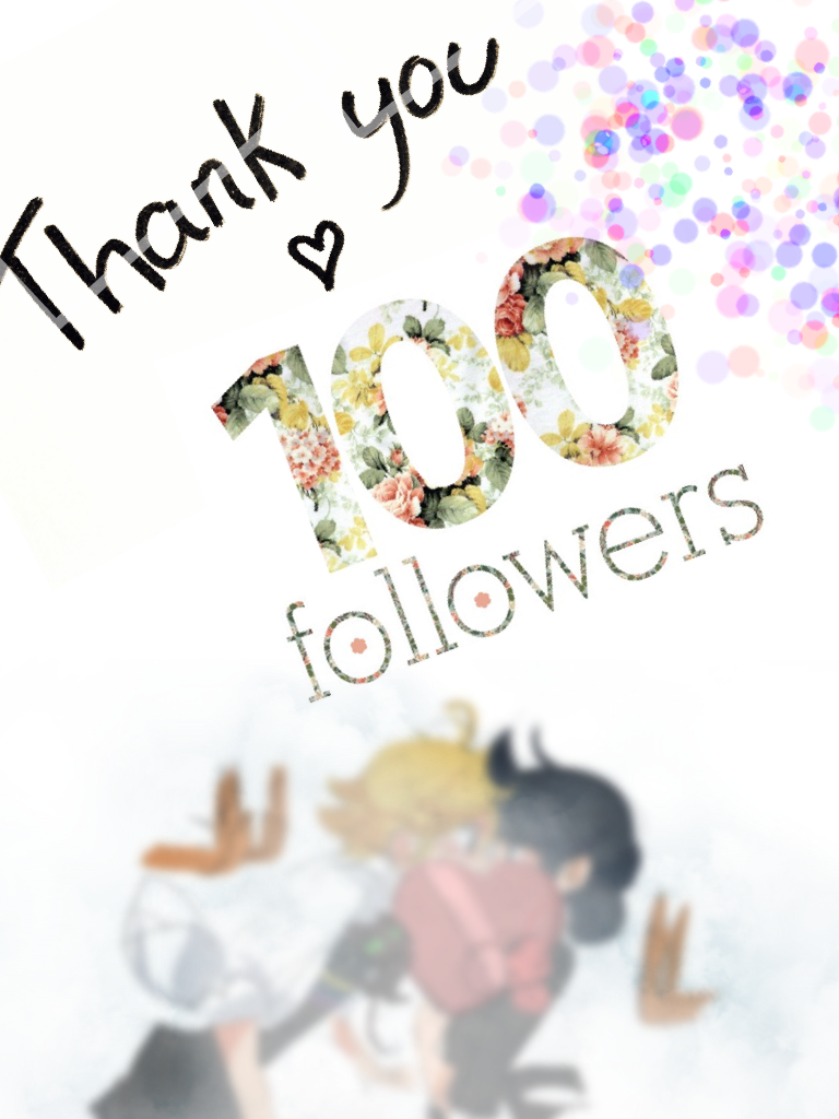 Thanks for the 100 followers everyone! I love each and everyone of you! 