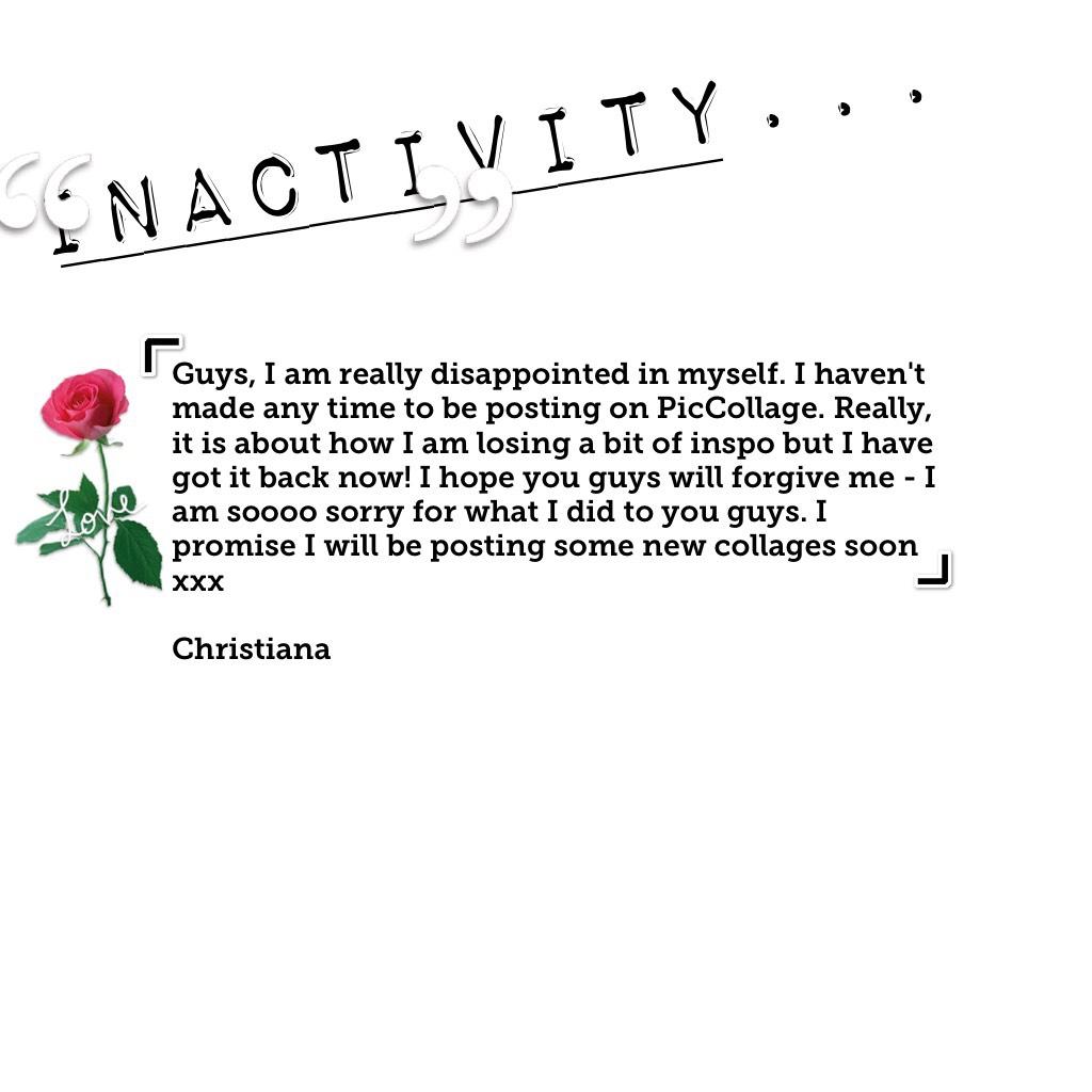 INACTIVITY... 😭😭😭