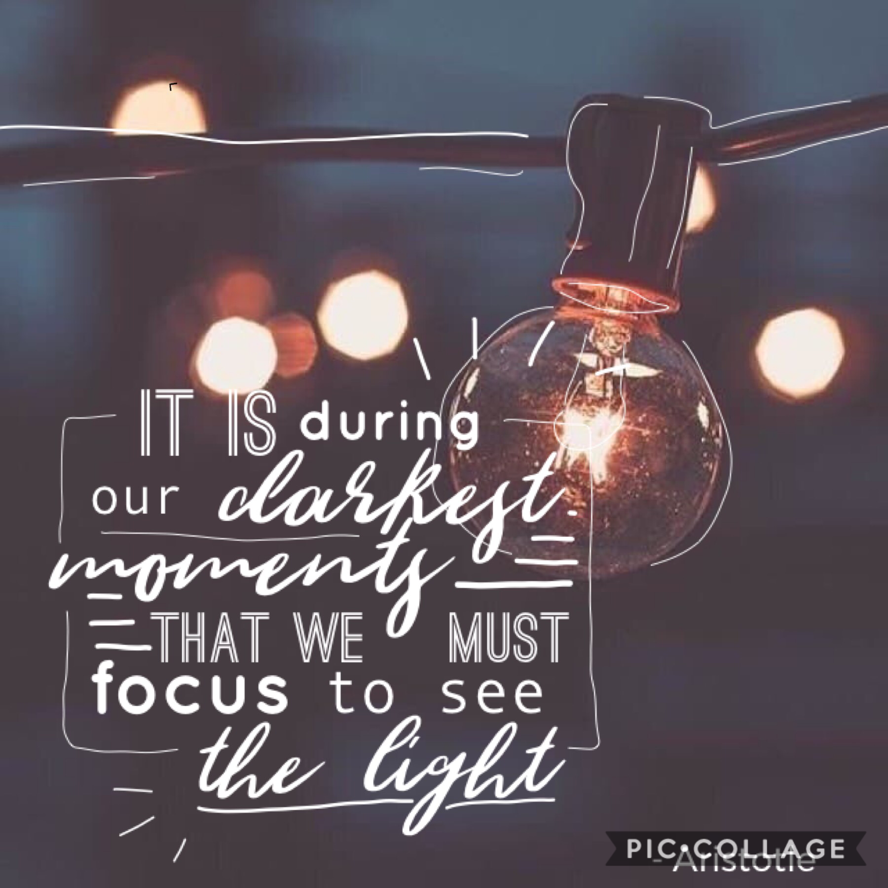 💡It is during our darkest moments that we must focus on the light💡
I really like this!
————
Side note: I randomly decided to change my icon but it’s only temporary